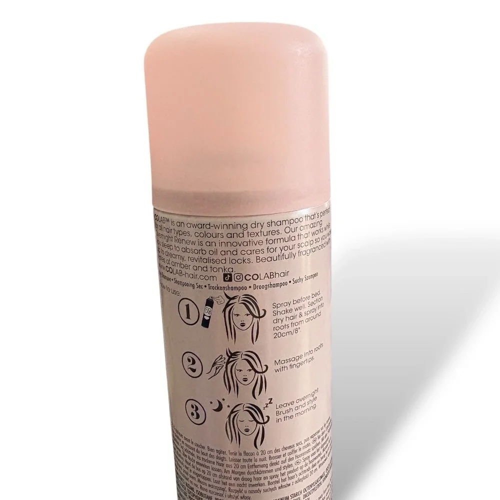 COLAB Dry Shampoo+ Overnight Renew‎ Supersize 8.2 oz Vitamin E, Scalp Care